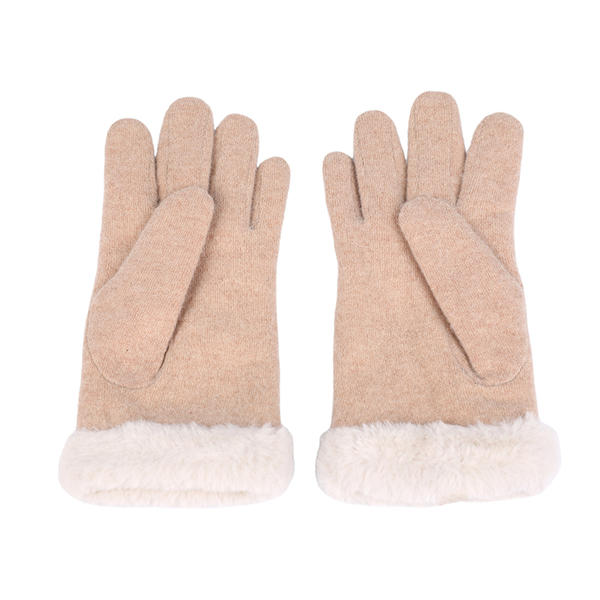 Wool/nylon cut&sewn women's knit gloves AW2025-53