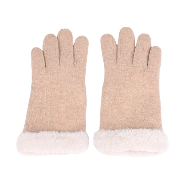 Wool/nylon cut&sewn women's knit gloves AW2025-53