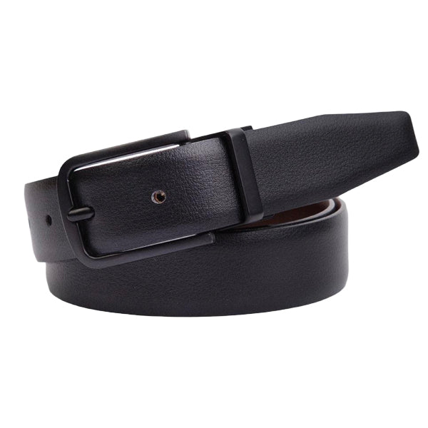 Stylish Solid - color Black PU Leather Belt DH2503-12